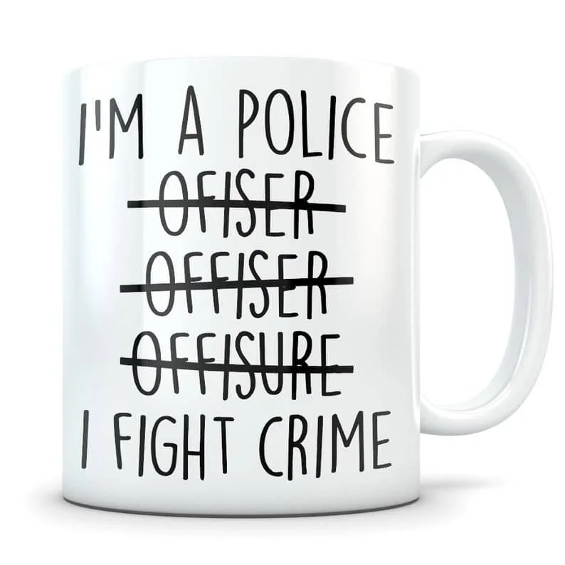 Personalised Police Gifts - World's Best Police Mug - Add Name and Text-  Male Police Officer Policeman Novelty Presents Idea (Brown Hair) :  Amazon.co.uk: Handmade Products